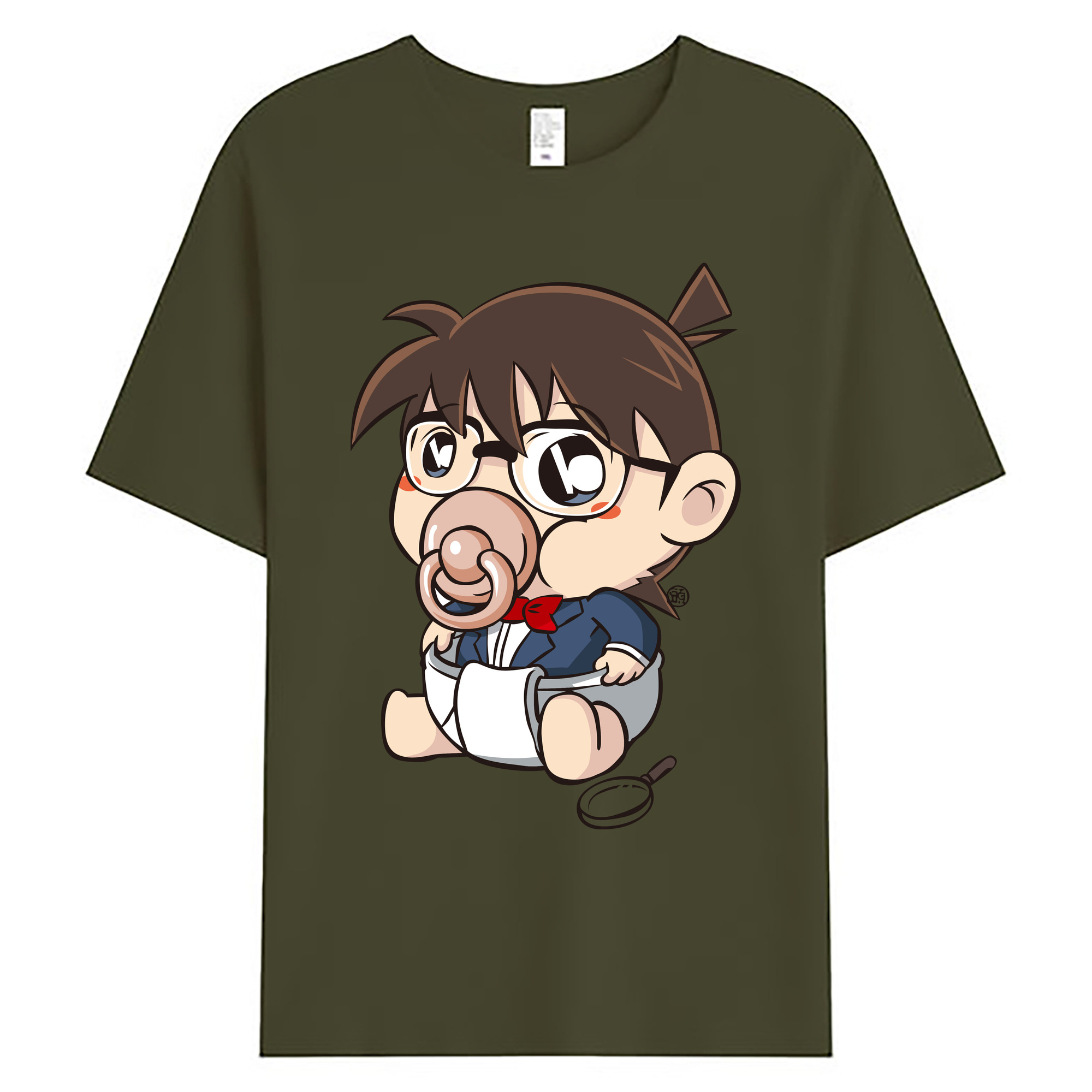 （画像用） 名探偵コナン 江戸川 コナン Detective Conan Conan Edogawa 綿100％ メンズ半袖Tシャツ｜肌触りやわらか＆通気性